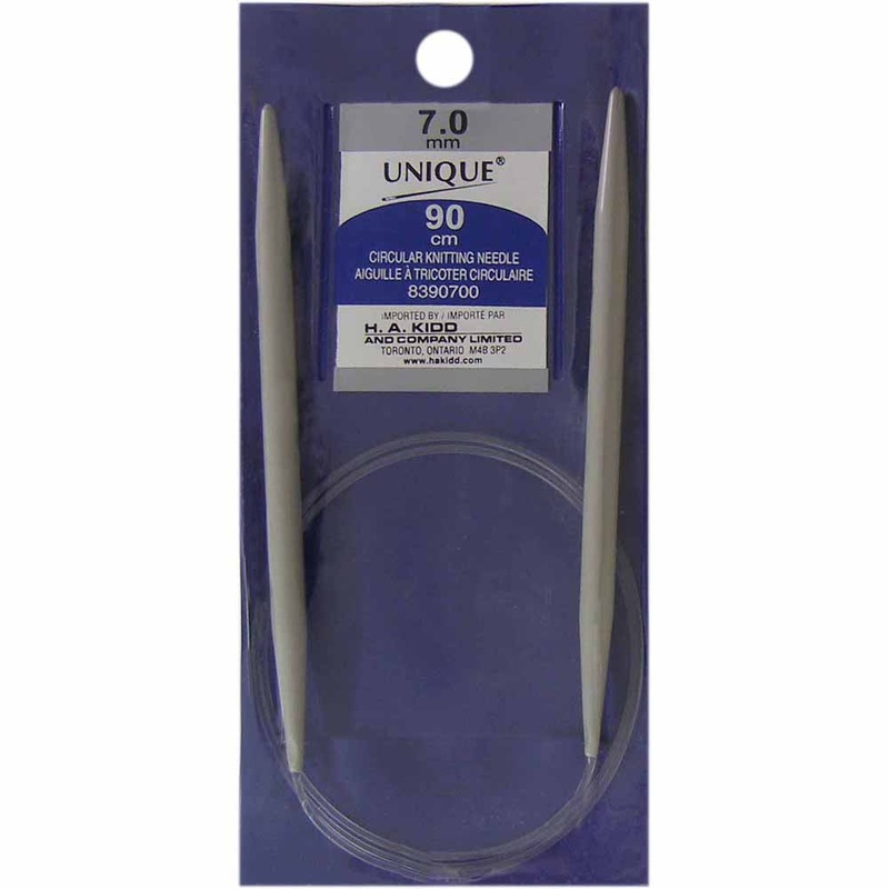 UNIQUE KNITTING Circular Knitting Needles 90cm (36) Aluminum – 7mm