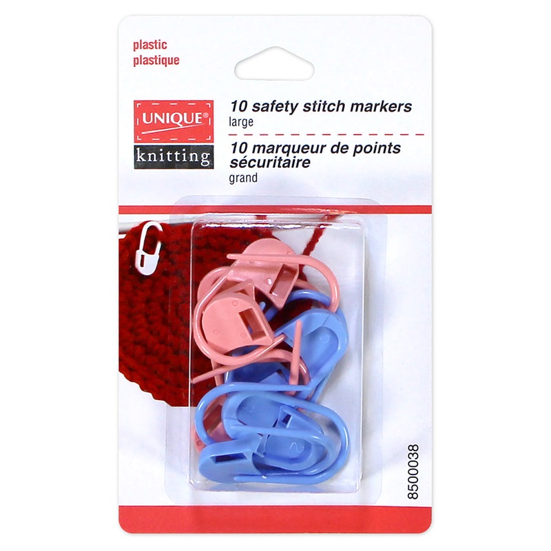 UNIQUE KNITTING Large Safety Stitch Markers – 10pcs.