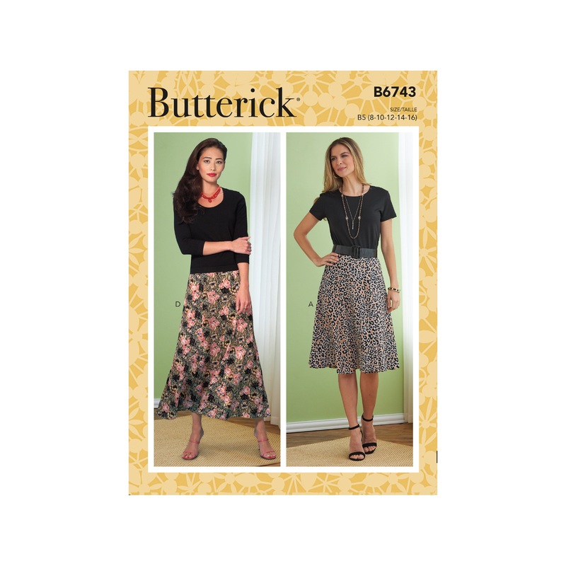 B6743 Misses’/Misses’ Petite Gored Skirts