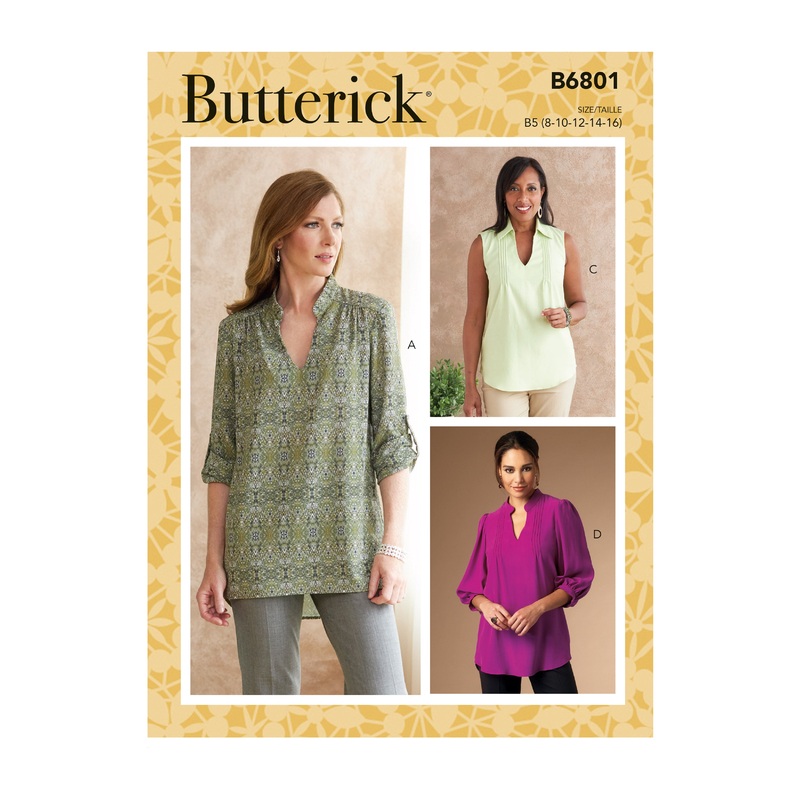 B6801 Misses’ & Women’s Tucked Or Gathered Top