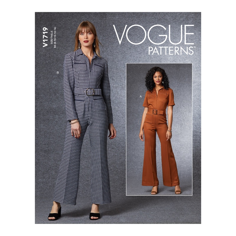 V1719 Misses’ Jumpsuit & Belt