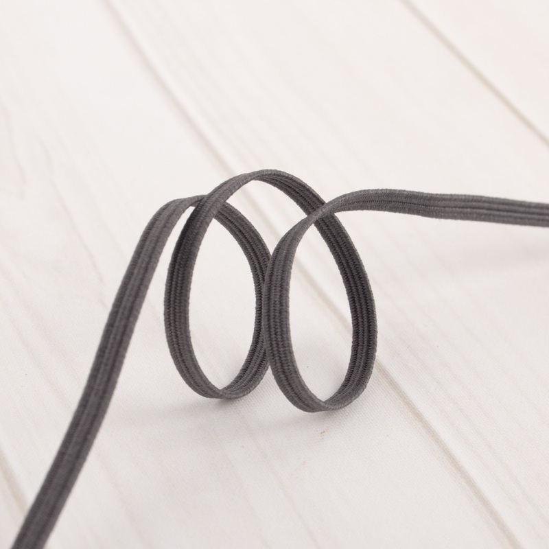 3mm braided elastic – DARK GREY