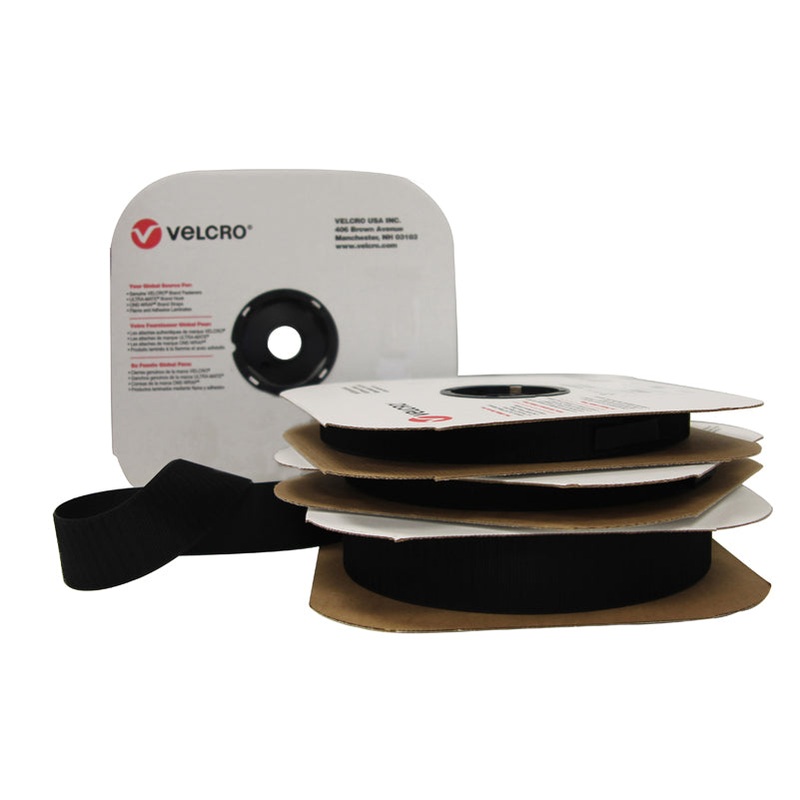 VELCRO brand Industrial Strength Black Hook – 1” x 25 yards