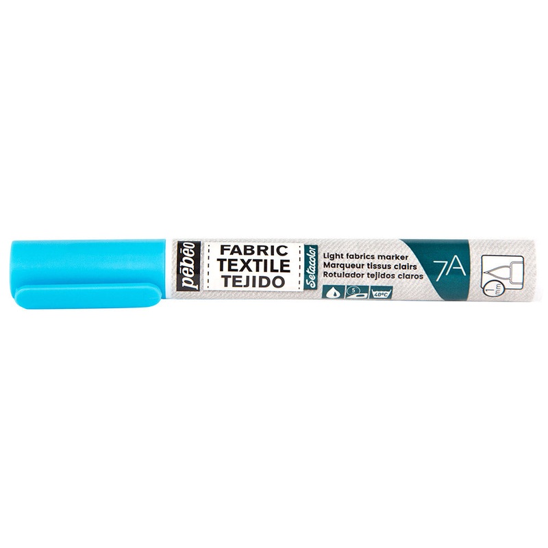 7A LIGHT FABRICS MARKER 1 MM FLUO Blue