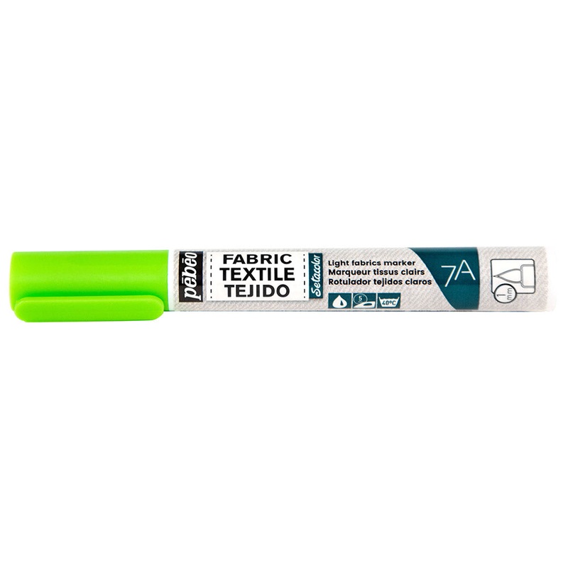 7A LIGHT FABRICS MARKER 1 MM FLUO GREEN