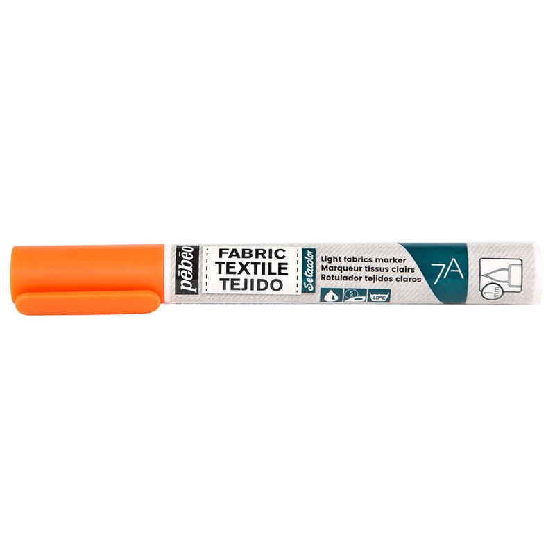 7A LIGHT FABRICS MARKER 1 MM ORANGE