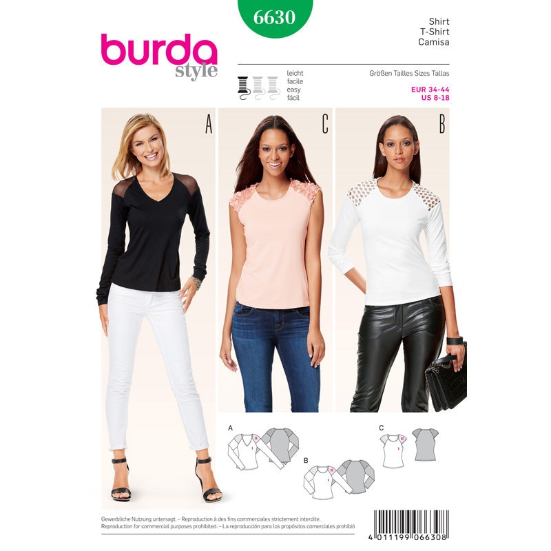 BURDA – 6630 Ladies Shirt