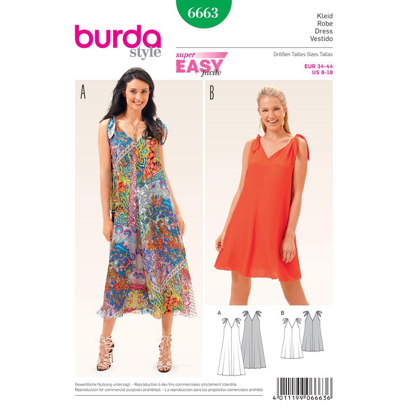 BURDA – 6663 Ladies Dress
