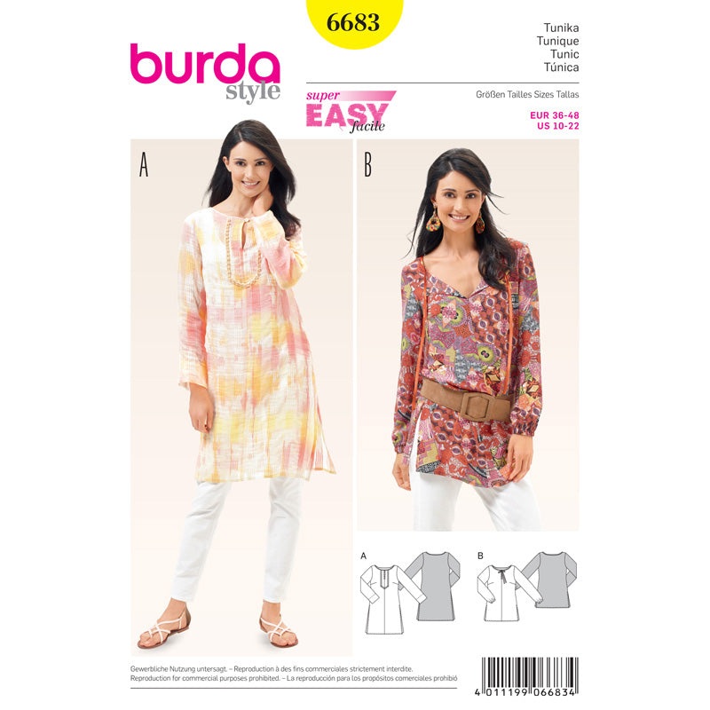 BURDA – 6683 Ladies Tunic