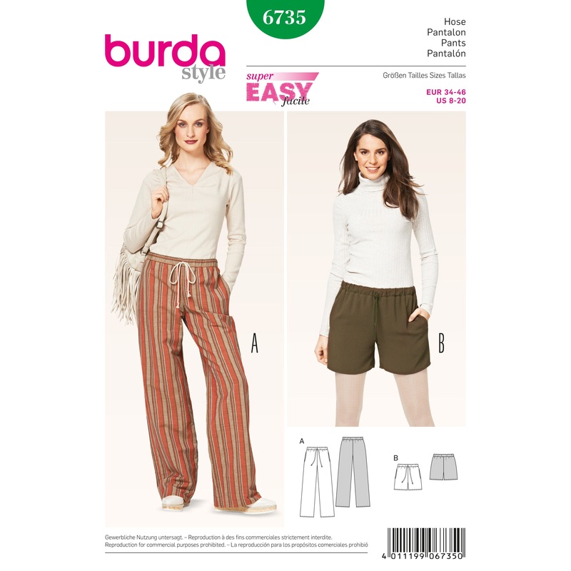 BURDA – 6735 Ladies Pants