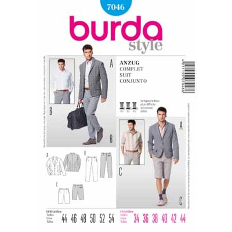 BURDA – 7046 Mens Suit