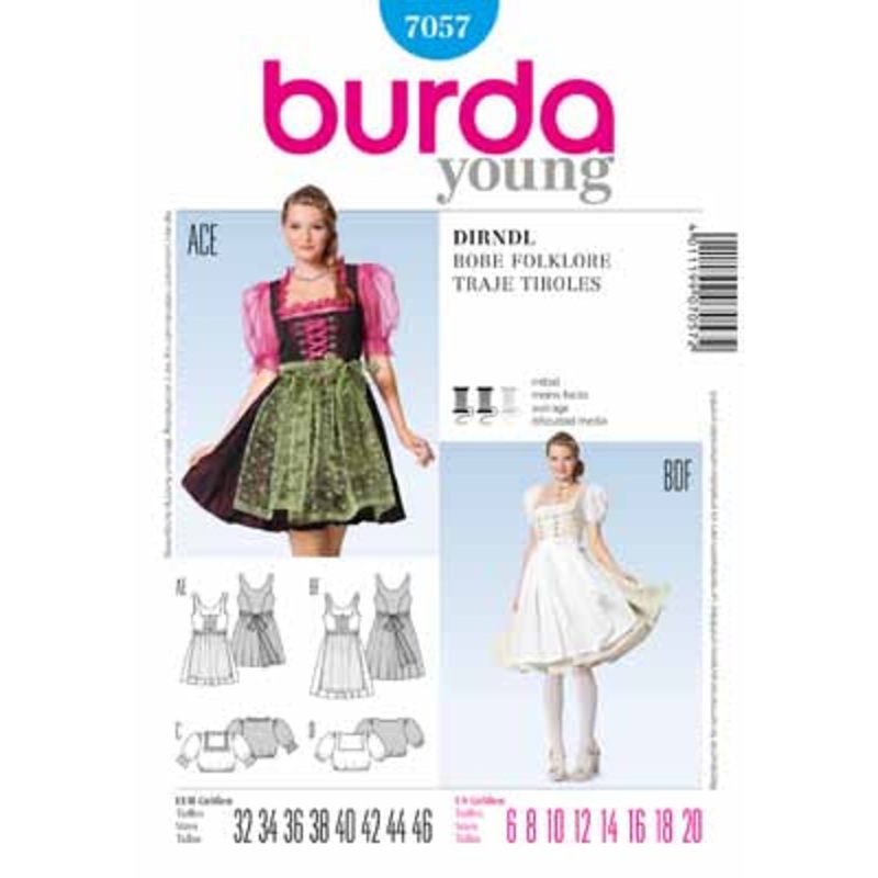 BURDA – 7057 Costume Ladies Folklore