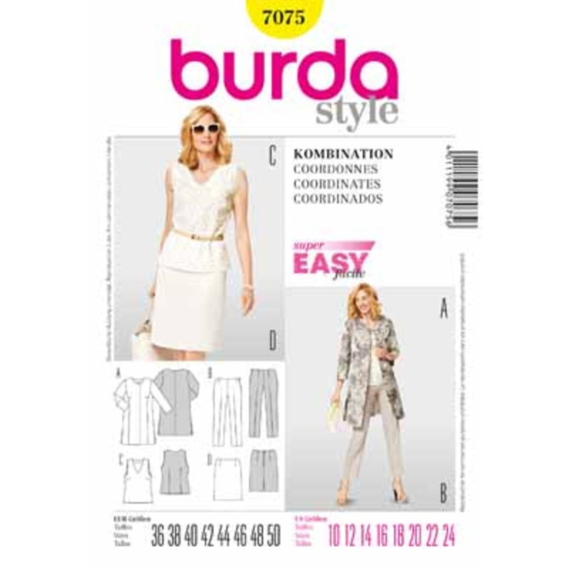 BURDA – 7075 Ladies Coordinates