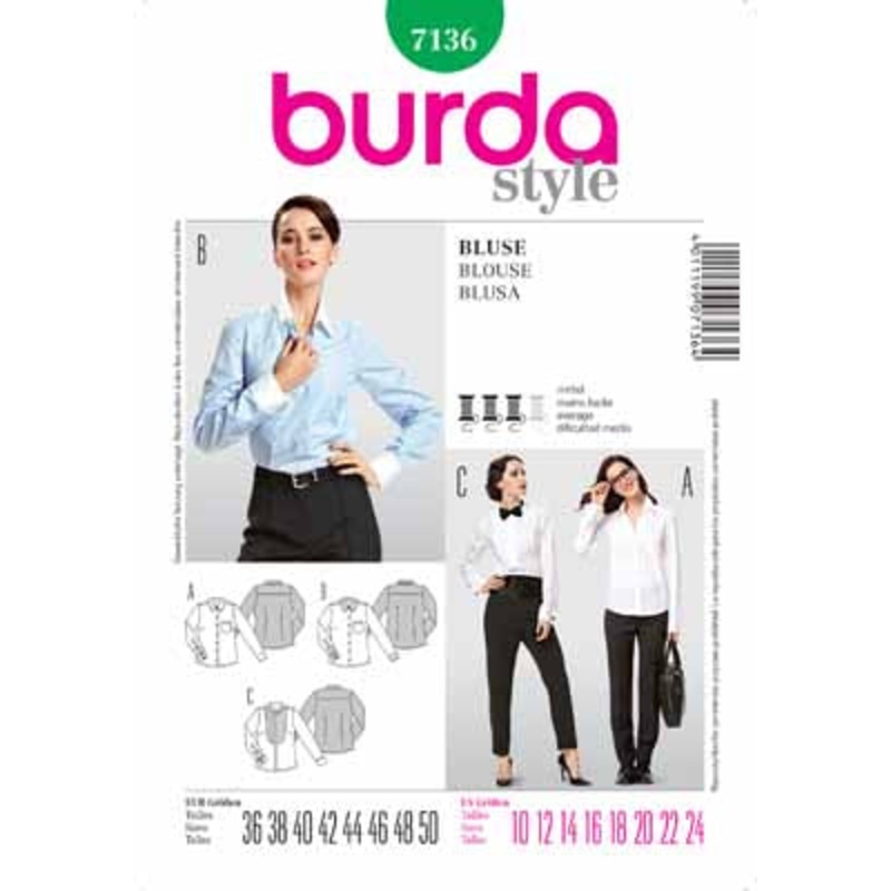 BURDA – 7136 Ladies Blouse