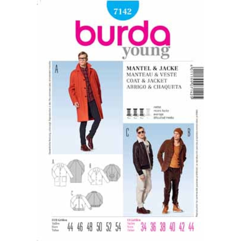 BURDA – 7142 Mens Coat/Dress