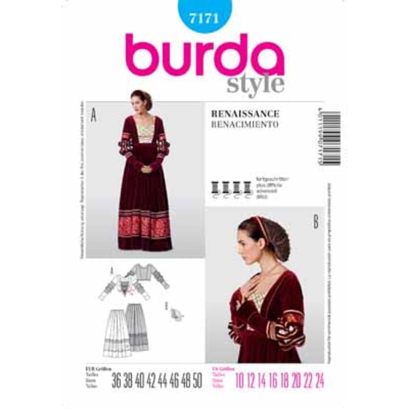BURDA – 7171 Costume Ladies-Historical