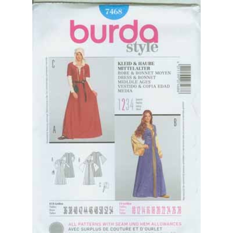 BURDA – 7468 Costume Ladies-Historical
