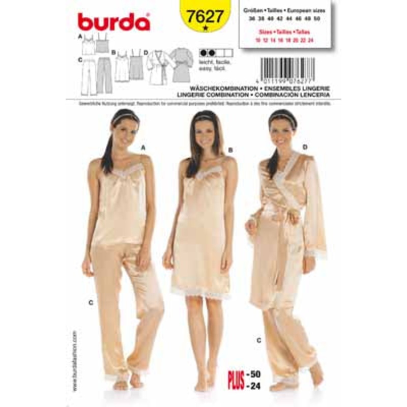 BURDA – 7627 Ladies Lingerie