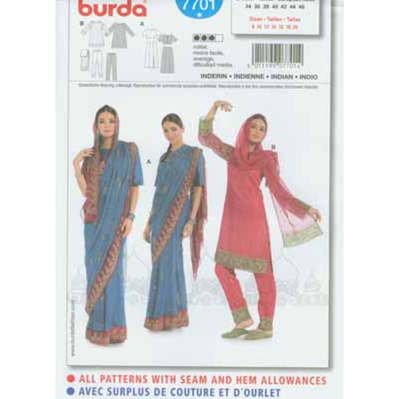 BURDA – 7701 Ladies Sari