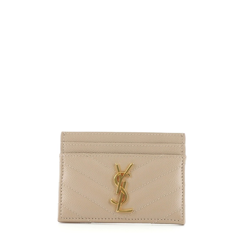 Classic Monogram Card Holder Matelasse Chevron Leather S744817046261
