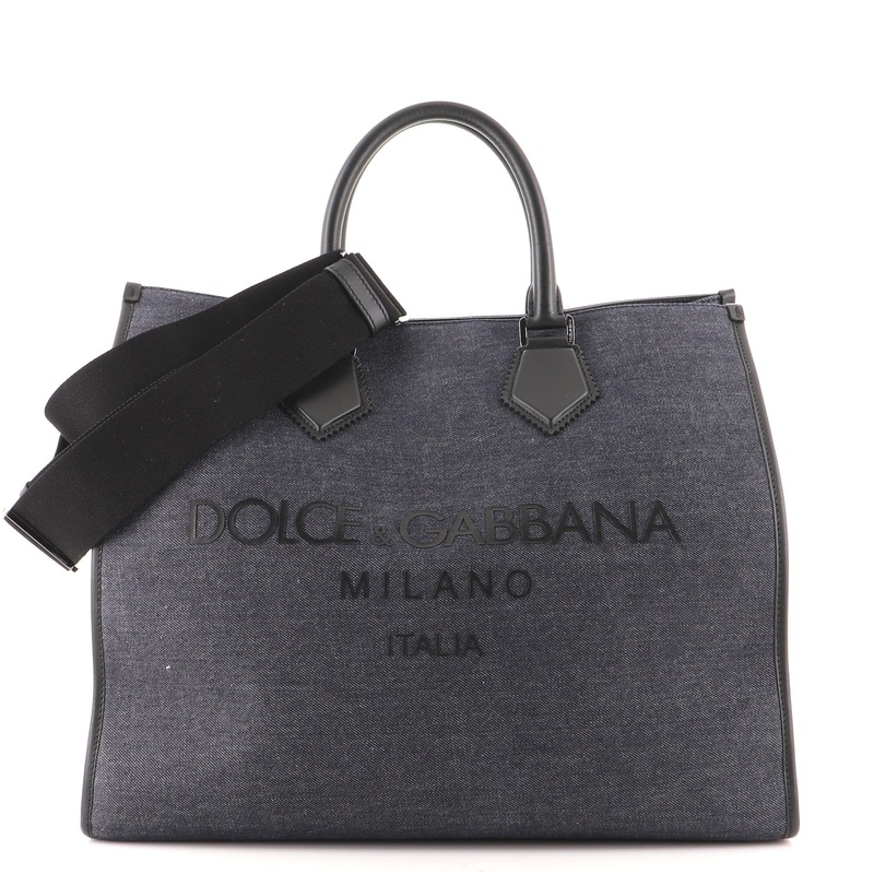Edge Logo Tote Denim Large
