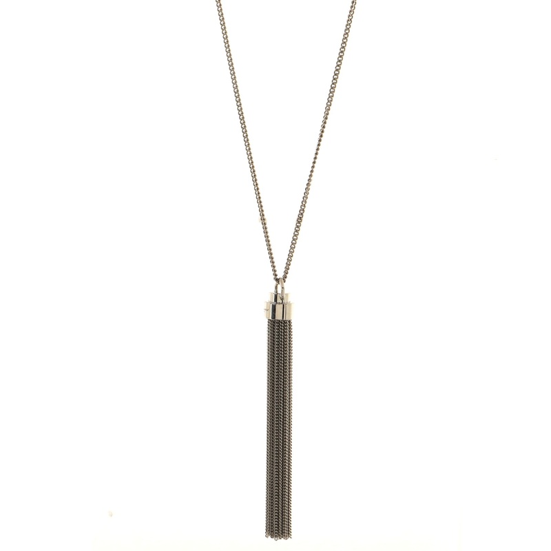 Tassel Pendant Long Necklace Metal