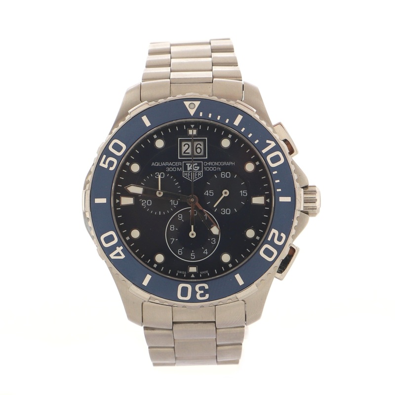 Aquaracer 300M Chronograph Quartz Watch Stainless Steel 43 S744817035068