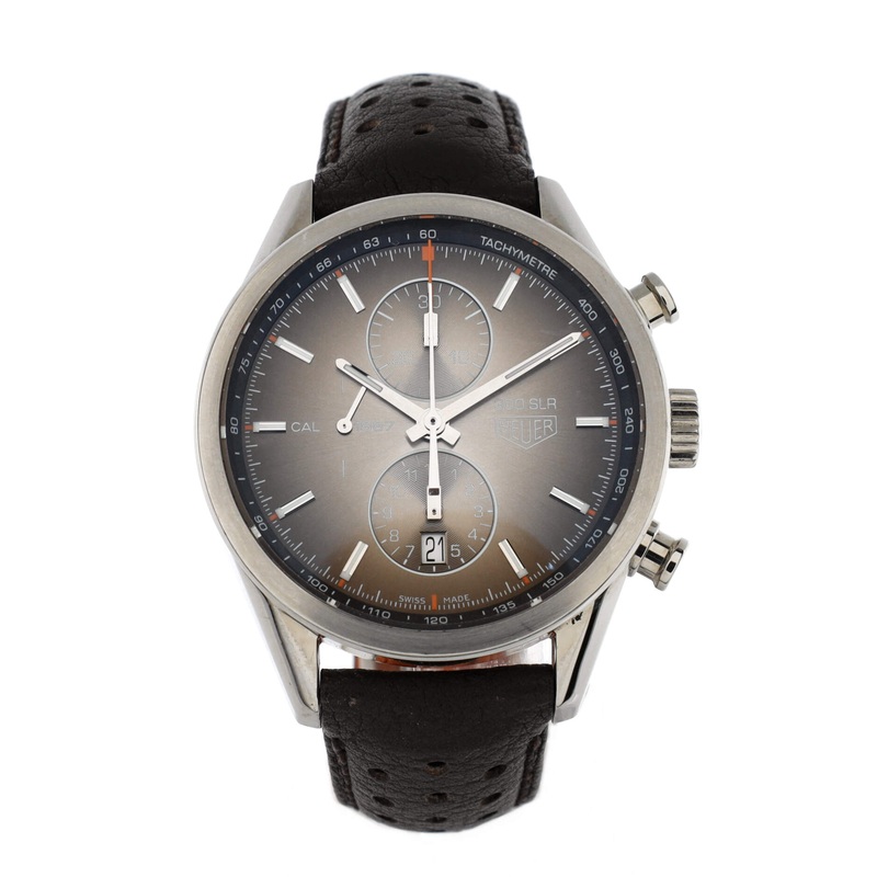 Carrera 300 SLR Calibre 1887 Chronograph Automatic Watch Stainless Steel and Leather 41