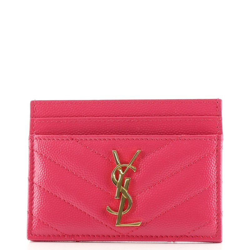 Classic Monogram Card Holder Matelasse Chevron Leather S744817034331