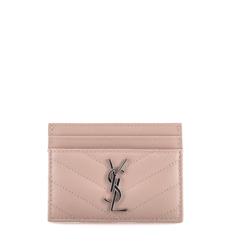 Classic Monogram Card Holder Matelasse Chevron Leather S744817038115