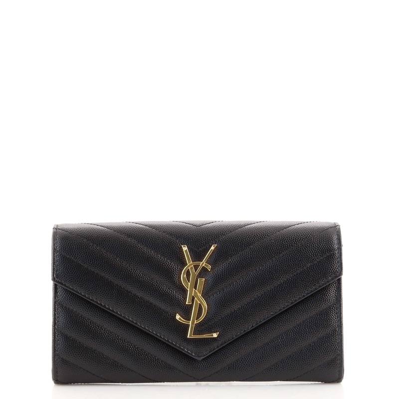 Classic Monogram Flap Wallet Matelasse Chevron Leather Large S744817034446