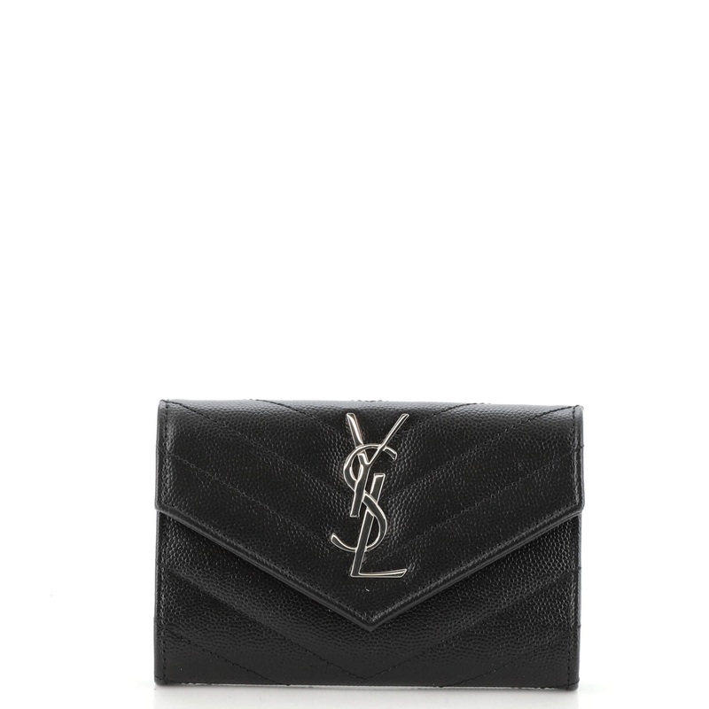 Classic Monogram Flap Wallet Matelasse Chevron Leather Small S744817036118