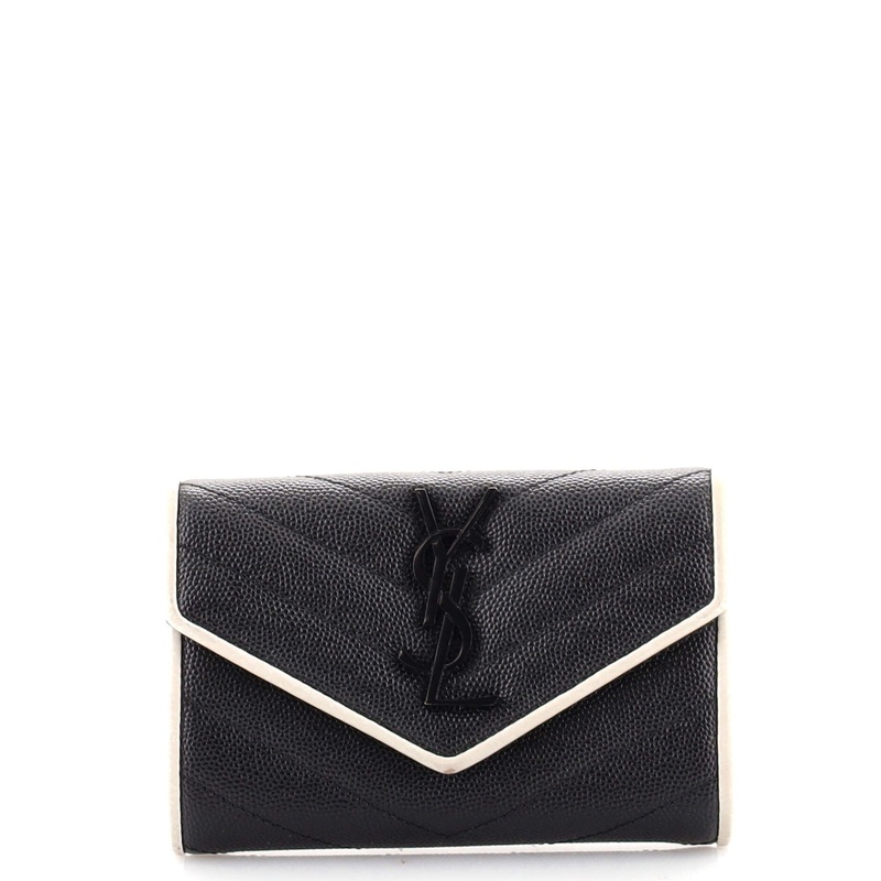 Classic Monogram Flap Wallet Matelasse Chevron Leather Small S744817039815