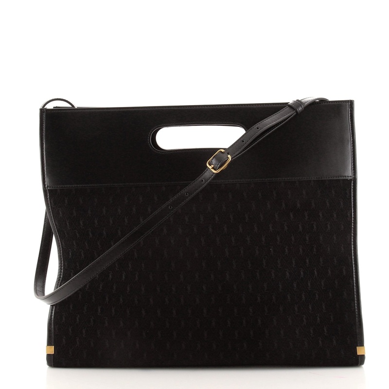 Cutout Convertible Tote Monogram All Over Suede S744817037161