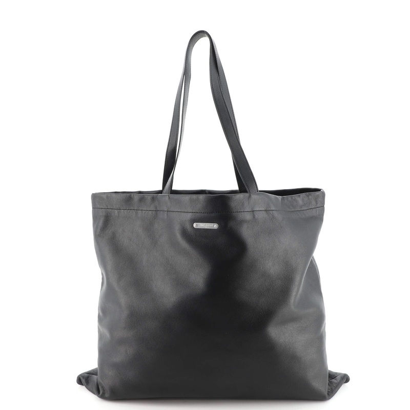 Flat Shopper Tote Leather Large