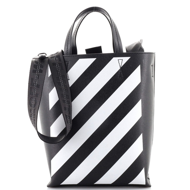 Binder Clip Vertical Tote Striped Leather Medium S744817029046