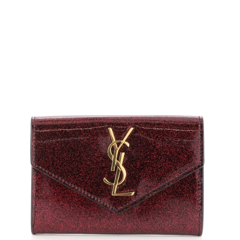 Classic Monogram Flap Wallet Glitter Patent Small
