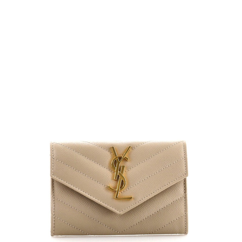 Classic Monogram Flap Wallet Matelasse Chevron Leather Small S744817030439
