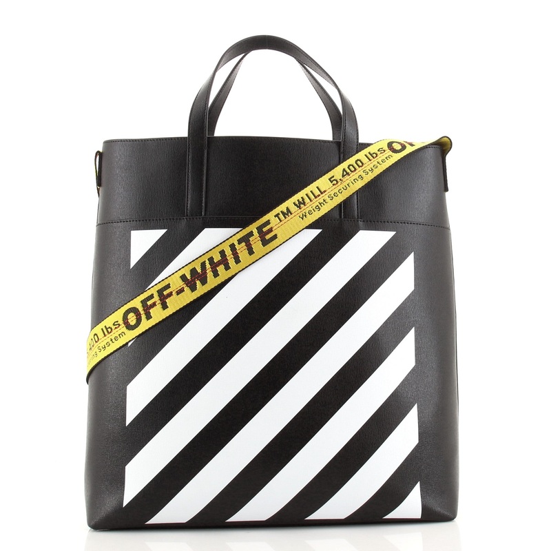 Convertible Tote Striped Leather Medium