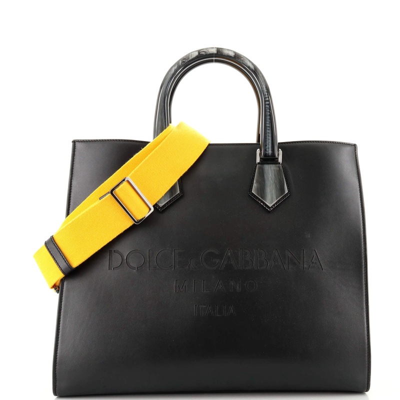 Edge Logo Tote Leather with Plexiglass Large S744817029506