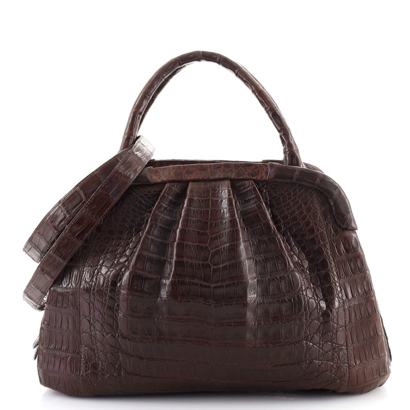 Frame Top Handle Bag Crocodile Small S744817031487