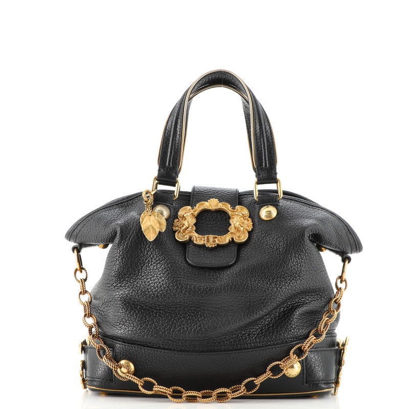 Gilded Leaf Convertible Satchel Leather Medium