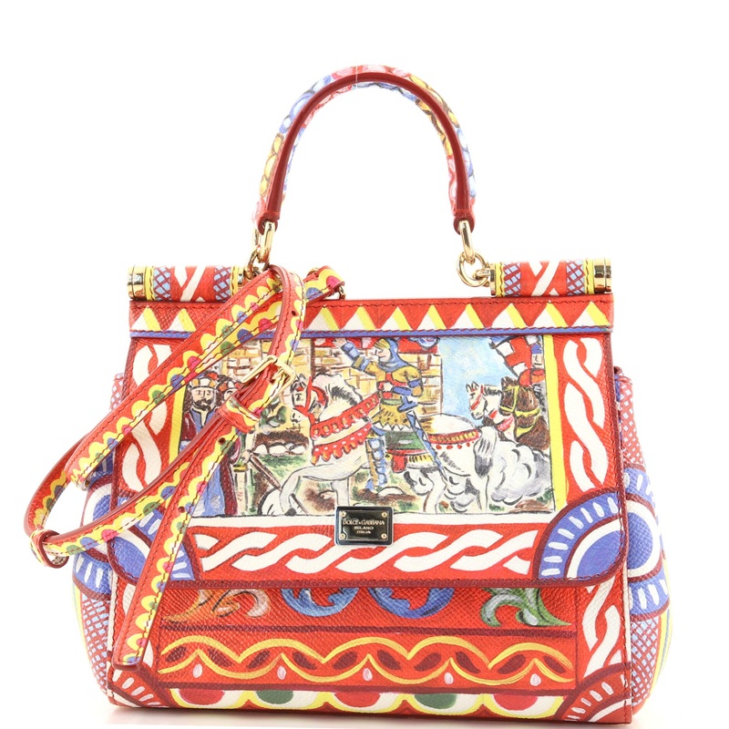 Miss Sicily Bag Printed Leather Small S744817031109