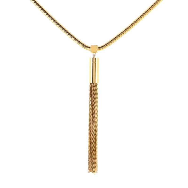 Opium Tassel Pendant Necklace Metal Long