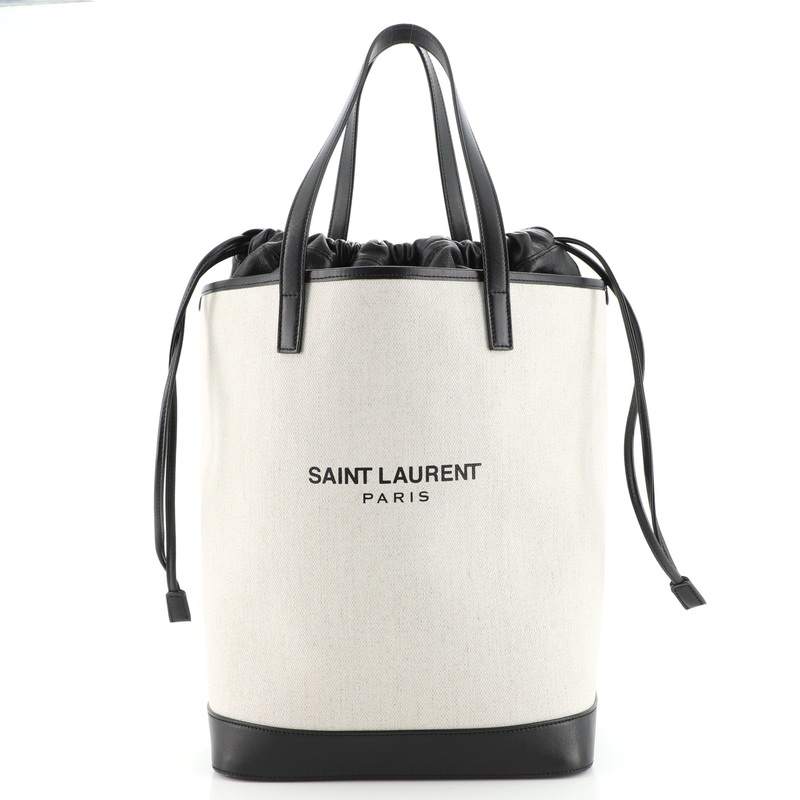 Teddy Shopping Tote Canvas with Leather S744817033463
