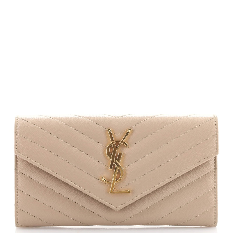 Classic Monogram Flap Wallet Matelasse Chevron Leather Large S744817023560