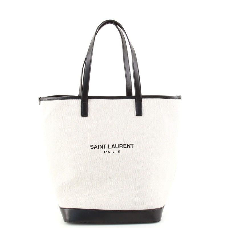 Teddy Shopping Tote Leather with Canvas S744817026946