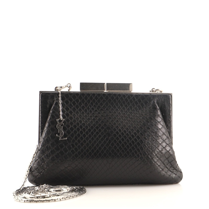 Bijoux Evening Bag Python Embossed Leather Small