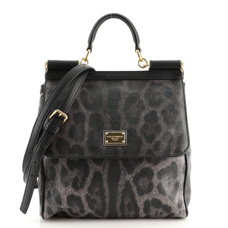 Miss Sicily Bag Leopard Print Leather North South S744817022184