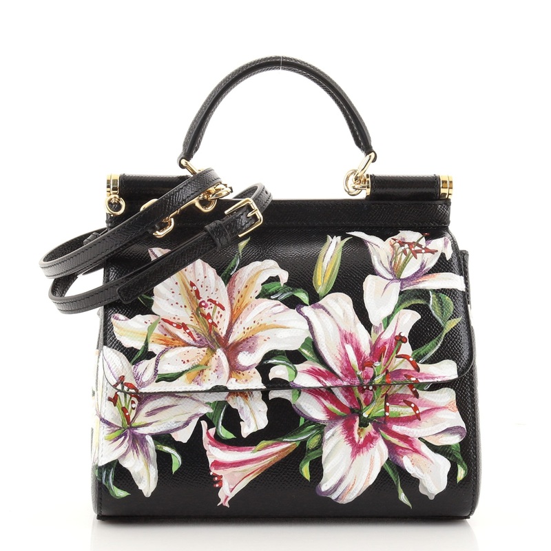 Miss Sicily Bag Printed Leather Small S744817019804